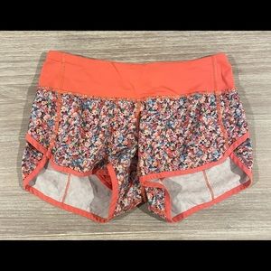 Floral patterned Lulu lemon Vintage Speed Up Low Rise Shorts